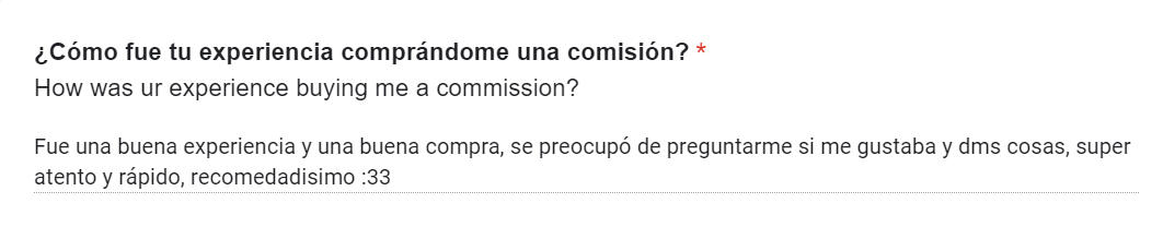 It was a good experience and a good purchase, he took care to ask me if I liked and dms things, super attentive and fast, recomedadisimo :33